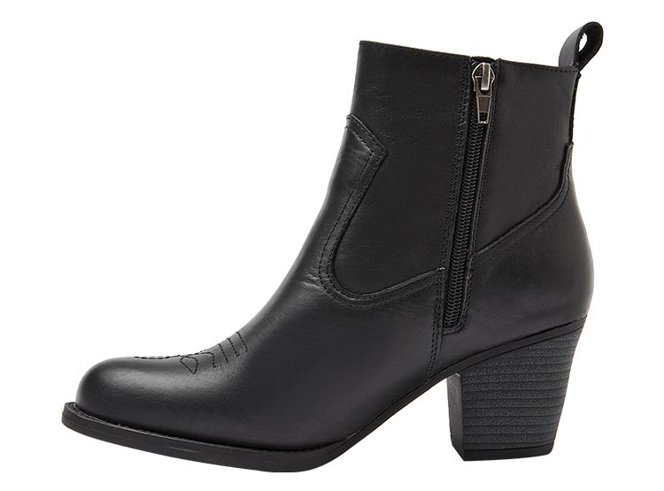 BOTINES CUERO MUJER CARRANO NEGRO RJ032 - 4