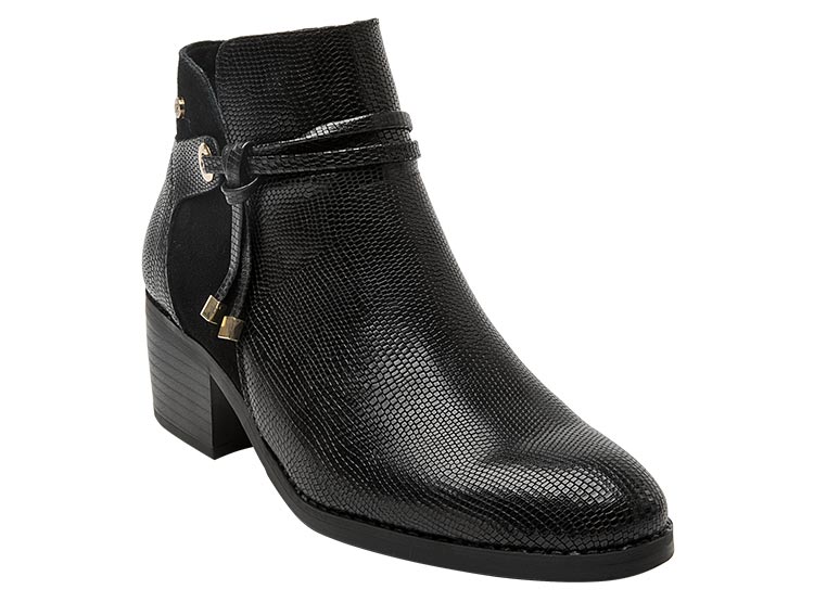 BOTINES CUERO MUJER CARRANO NEGRO RJ050