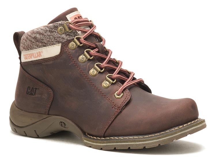 BOTINES MUJER CAT CUERO CHOCOLATE CARLIE