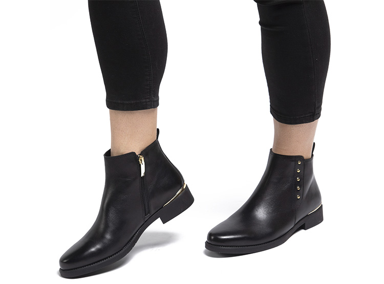 BOTINES MUJER GACEL CUERO NEGRO HORTENCIA