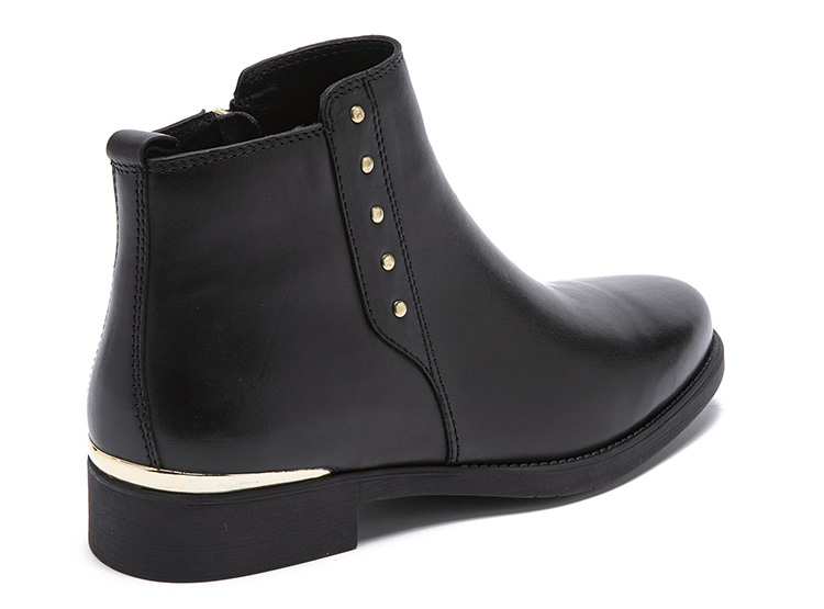 BOTINES MUJER GACEL CUERO NEGRO HORTENCIA