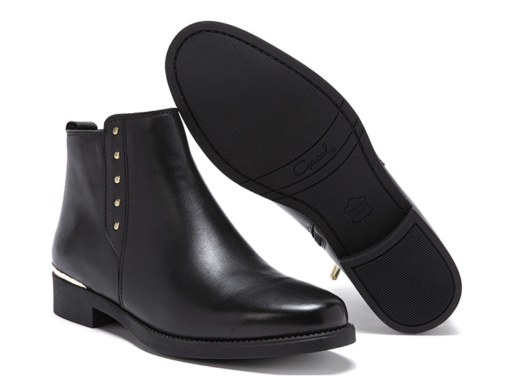 BOTINES MUJER GACEL CUERO NEGRO HORTENCIA