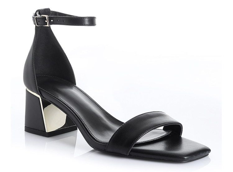 SANDALIAS MUJER VIA UNO NEGRO 22532604 - 2