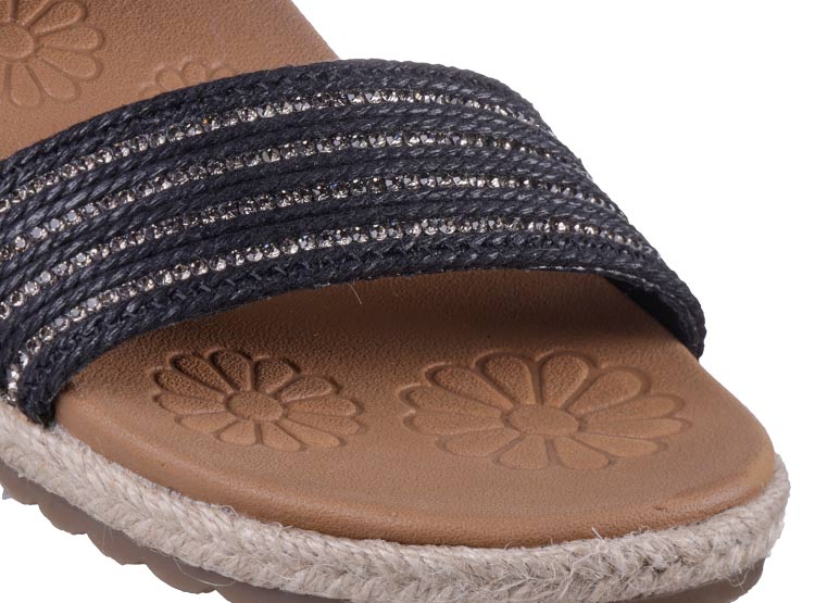 SANDALIAS MUJER SKECHERS NEGRO BREEZIE - 2