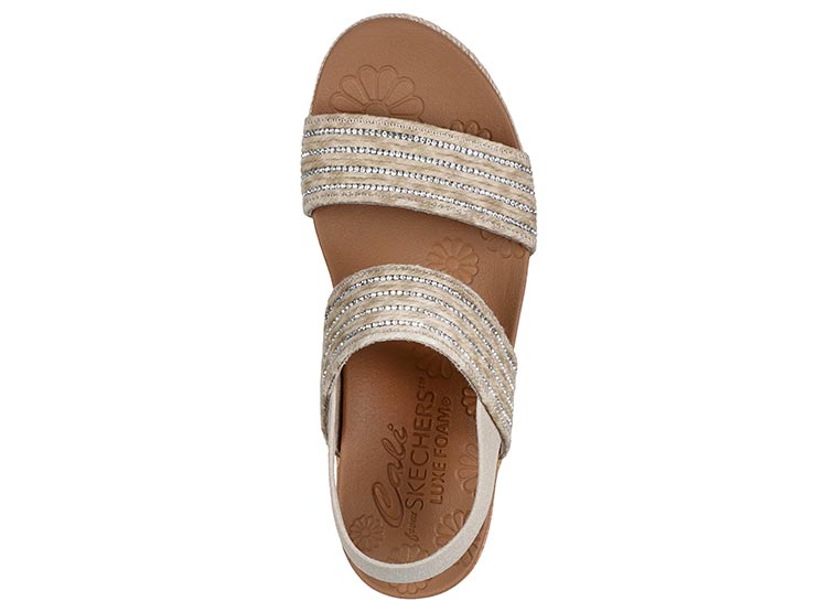 SANDALIAS MUJER SKECHERS BEIGE BREEZIE - 4