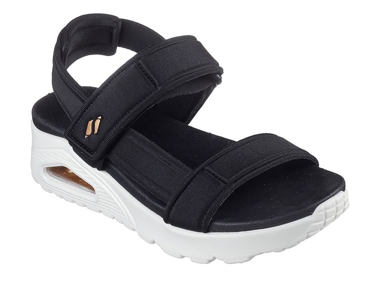 SANDALIAS MUJER SKECHERS NEGRO UNO - 2