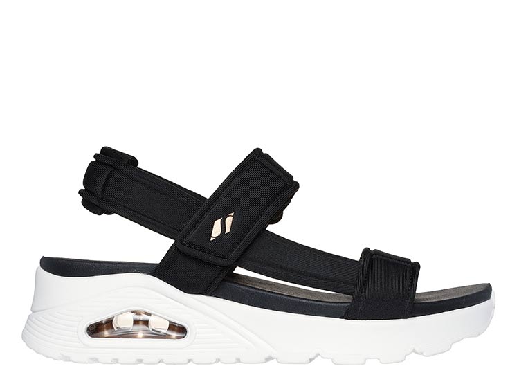 SANDALIAS MUJER SKECHERS NEGRO UNO - 1