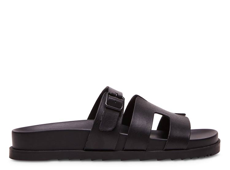 Steve Madden Sandalo Ciabatta Cento Donna, Vernice Bianca, Tacco 3,2 Cm, Con Borchie, Elegante E Comodo, Taglia 38 EU