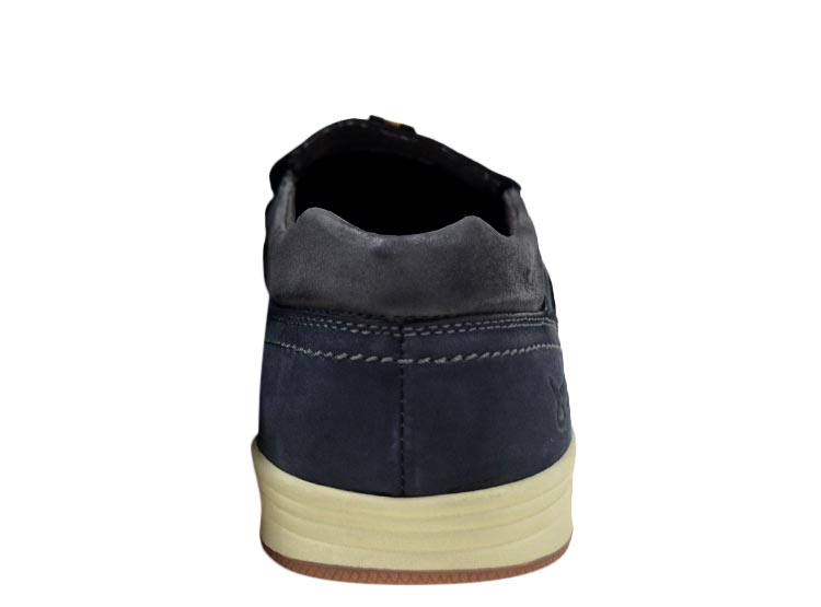 MOCASINES CUERO HOMBRE JARMAN AZUL MARINO - 4