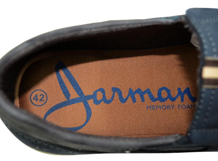 MOCASINES CUERO HOMBRE JARMAN AZUL MARINO - 5