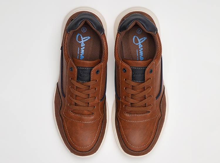 ZAPATILLAS CUERO HOMBRE JARMAN CAFE HS23348 - 4