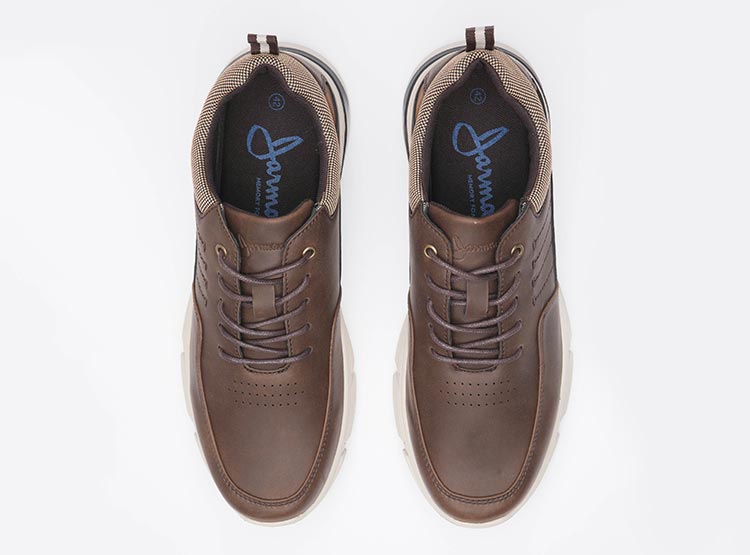 ZAPATILLAS CUERO HOMBRE JARMAN CHOCOLATE LJ2101298 - 4