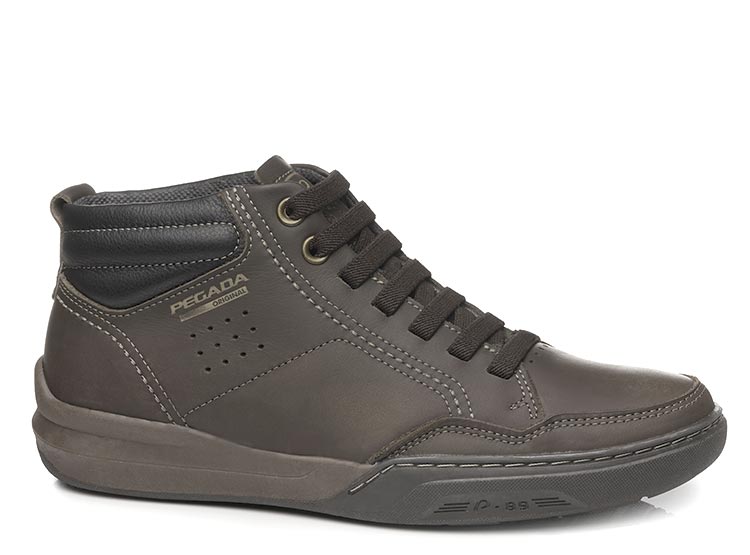 ZAPATILLAS HOMBRE PEGADA CASUAL CAFÉ 111003 CUERO - 1