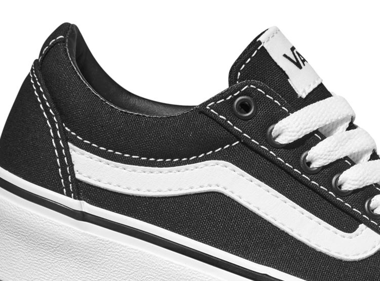 ZAPATILLAS UNISEX VANS URBANAS NEGRO WARD PLATAFORMA - 2