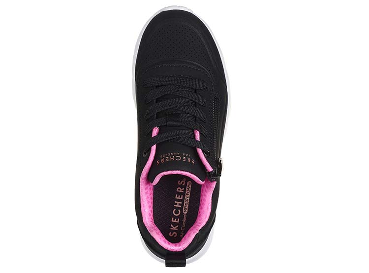 ZAPATILLA NIÑA SKECHERS UNO LITE EASY ZIP NEGRO - 4