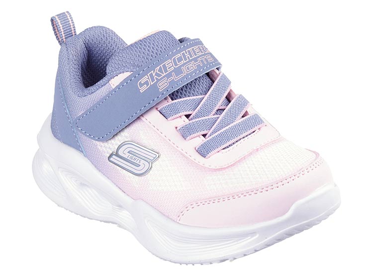 ZAPATILLAS CON LUCES NIÑA SKECHERS ROSADO SOLA GLOW - 3