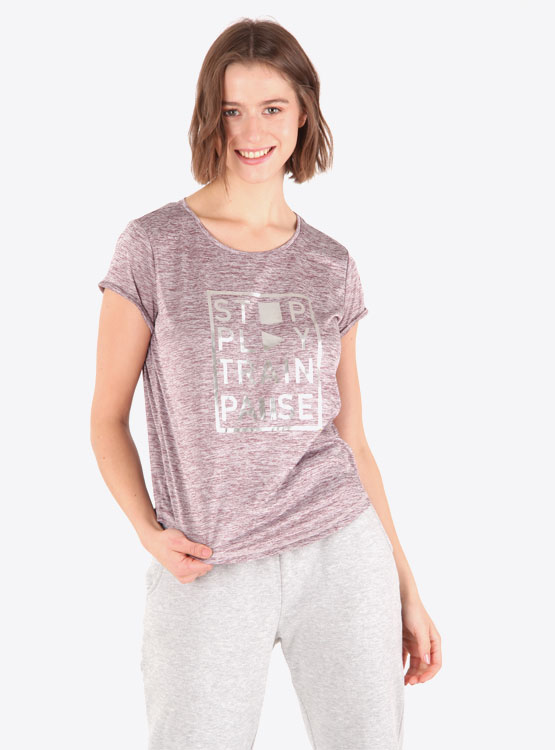 POLERA REVUP MELANGE PRINT - 2
