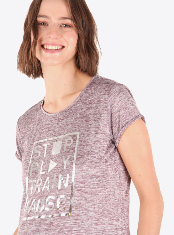 POLERA REVUP MELANGE PRINT - 4