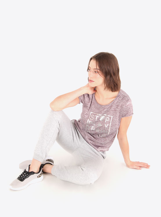 POLERA REVUP MELANGE PRINT - 1