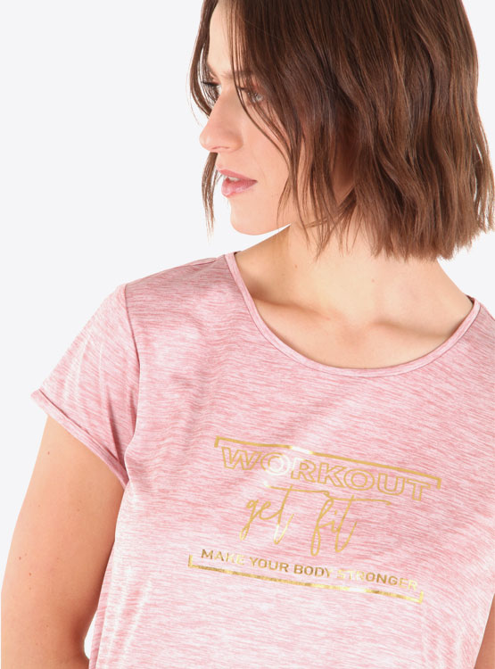 POLERA REVUP MELANGE PRINT - 4