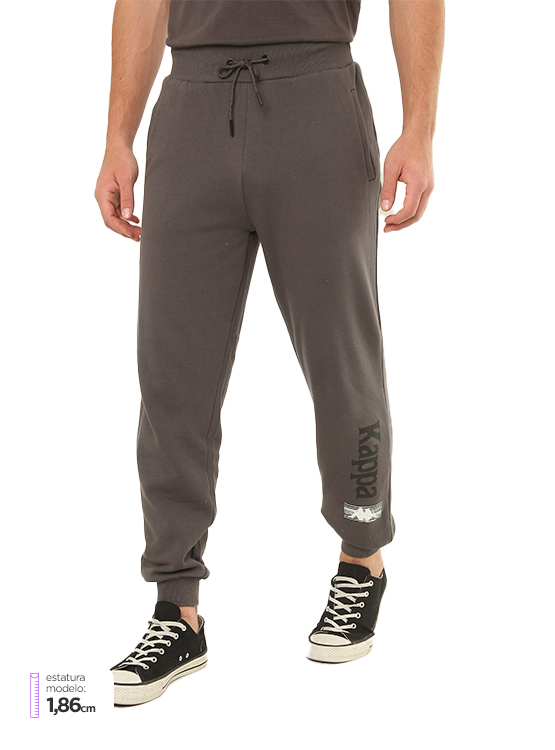 Pantaloni Sportivi Kappa Dalci Da Uomo, In Tessuto Piqué, Elastici In Vita E Fondo Con Cerniera