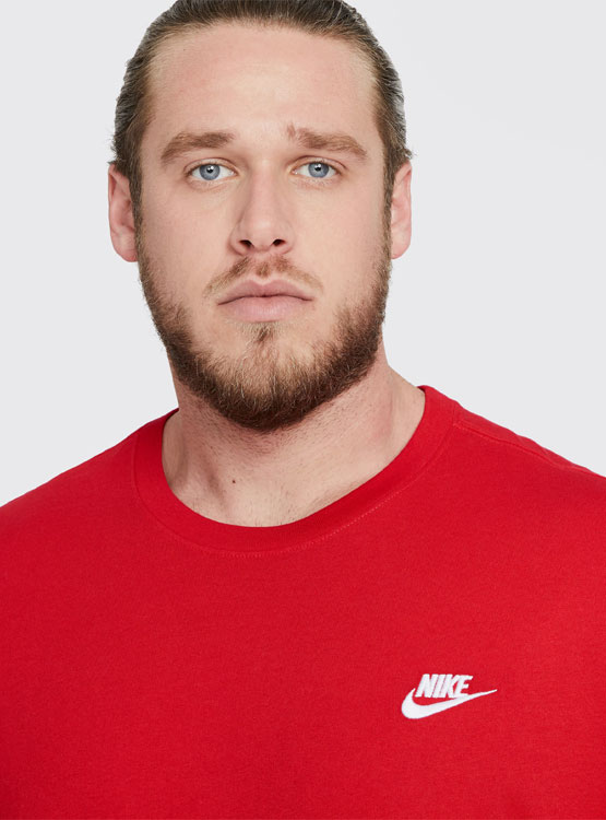 POLERA NIKE CLUB TEE ROJO - 5
