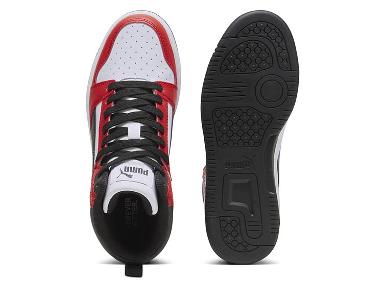 ZAPATILLAS UNISEX PUMA ROJO REBOUND V6 MID JR - 4