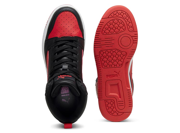 ZAPATILLAS NIÑO PUMA CASUAL NEGRO REBOUND V6 MID - 4