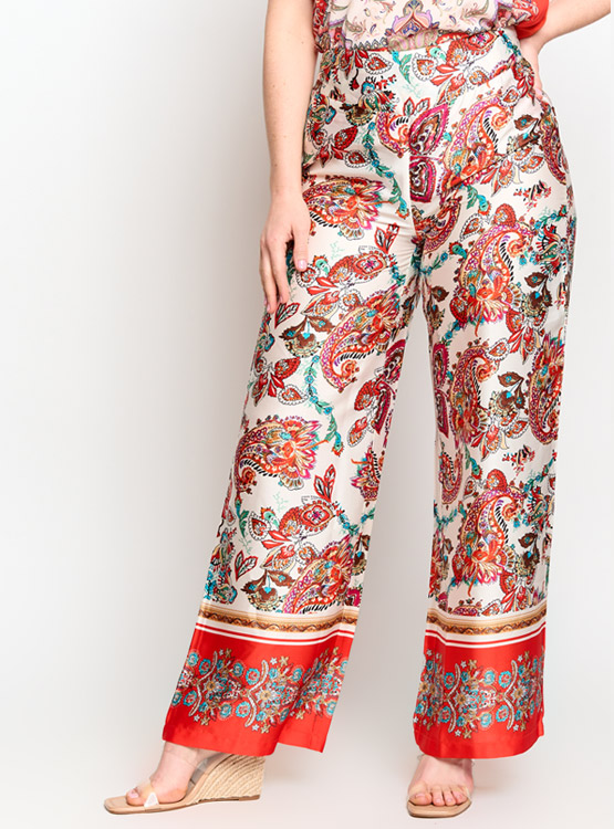 Pantalón Palazzo Estampado Multicolor main image 1