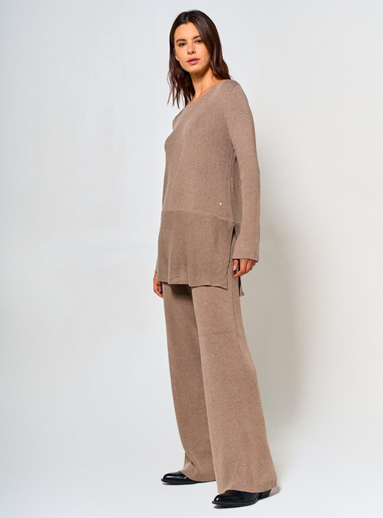 SWEATER MUJER CACHAREL CUELLO REDONDO CON LANA - 4