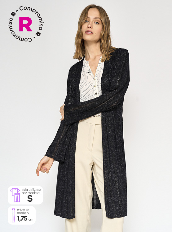 CARDIGAN CACHAREL CALADO CON LUREX