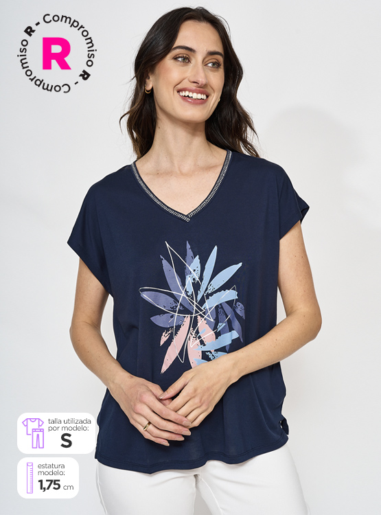 POLERA CACHAREL CUELLO EN V