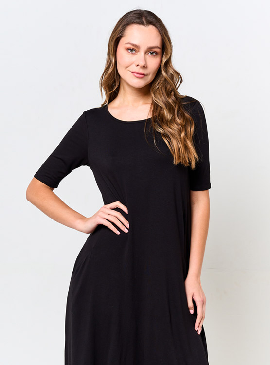 Karen Corte A Tafetan Largo Vestido Con Bolsillo Regencia Tallas Grandes