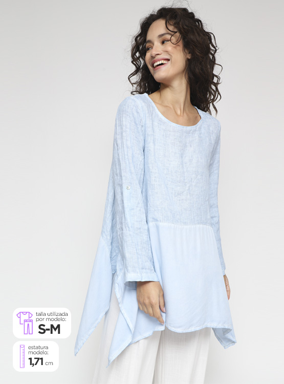 Camisa De Lino Y Algodón Para Mujer - Blusa Holgada De Manga Larga, Cuello En V, Con Bolsillos, Ideal Para Verano Y Otoño
