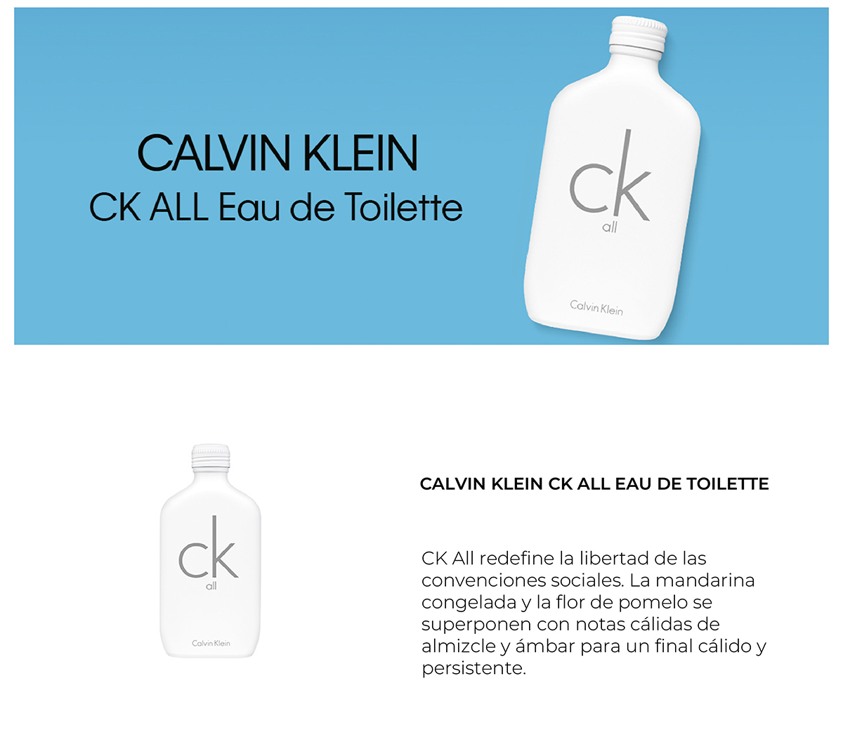 CALVIN KLEIN CK ALL EDT UNISEX 100 ML
