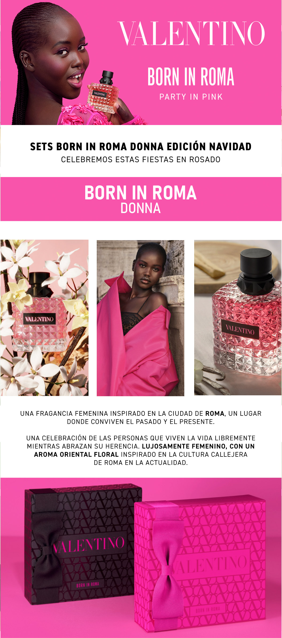 PERFUME MUJER BORN IN ROMA DONNA EDP 50ML + 15ML VALENTINO