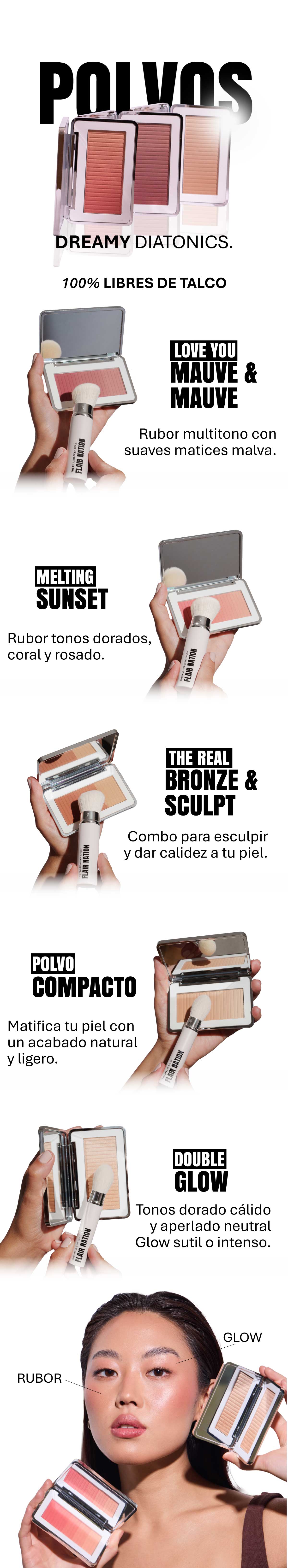 POLVO COMPACTO FLAIR NATION MULTI TONO