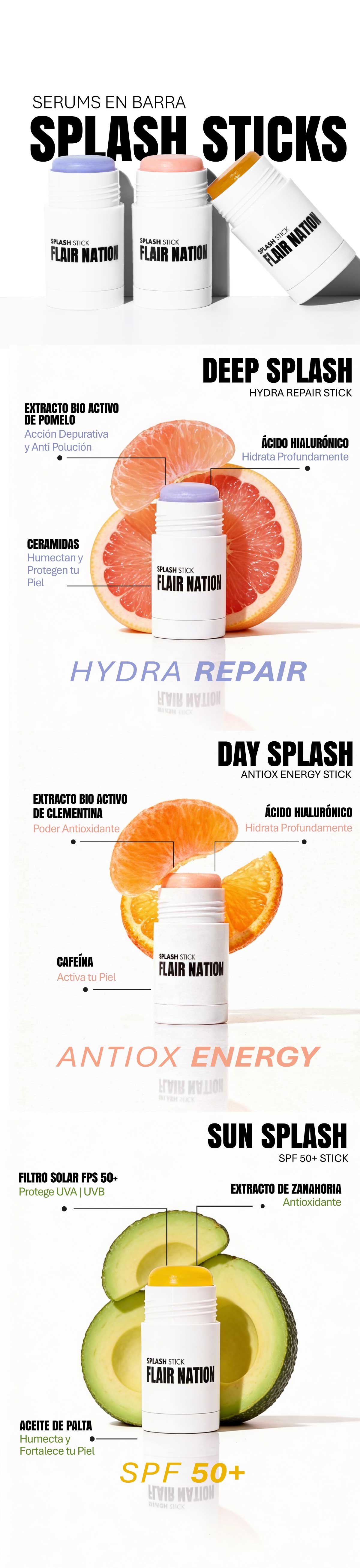 SÉRUM EN BARRA FLAIR NATION REGENERATIVO DEEP SPLASH