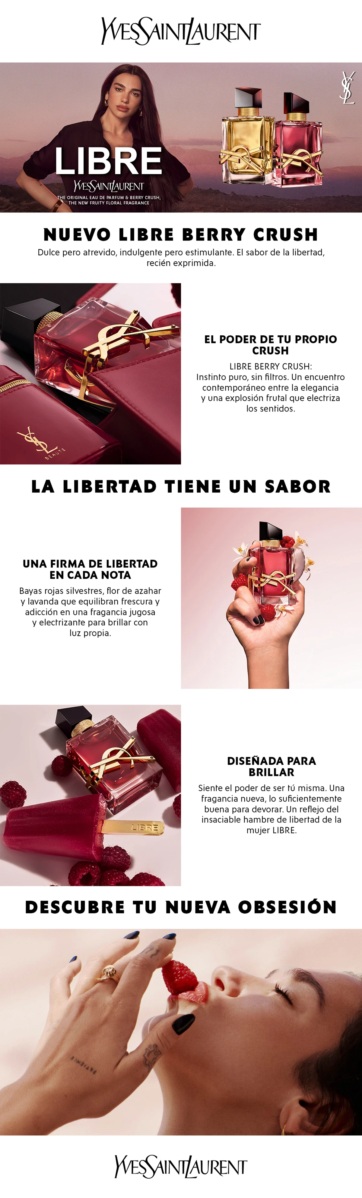 PERFUME MUJER YVES SAINT LAURENT LIBRE BERRY CRUSH EDP 90ML