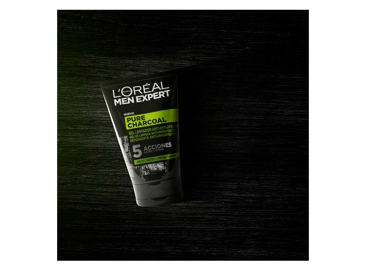 LIMPIADOR FACIAL LOREAL GEL MEN EXPERT PURE CHARCOAL 100 ML - 3