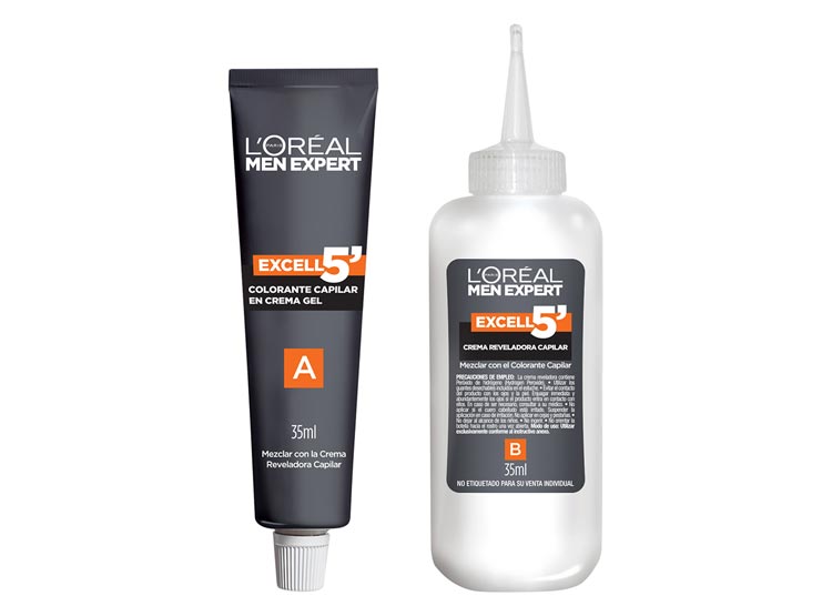 TINTE LOREAL MEN EXPERT COLORACION EXCELL 5' TONO 4 CASTAÑO MEDIO NATURAL - 4