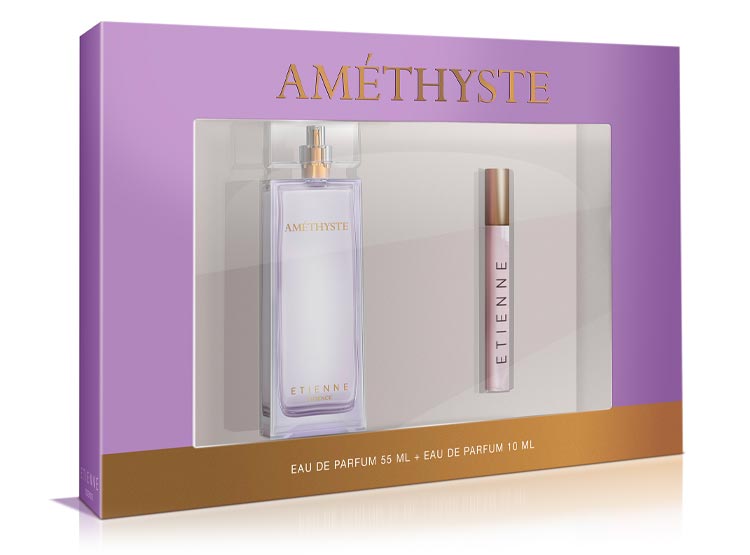 SET PERFUME ETIENNE ESSENCE AMETHYSTE MUJER EDP 55 ML+ PERFUMERO AMETHYSTE 10 ML EDP - 1