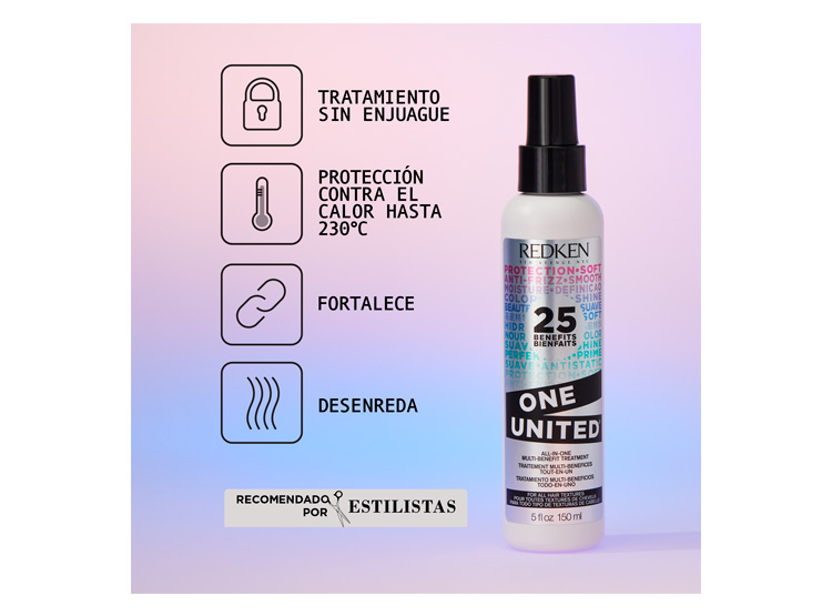 SET REDKEN ONE UNITED 150 ML SPRAY MANEJABILIDAD + BELLEZA + PROTECCIÓN + 2 ONE UNITED 30 ML - 6