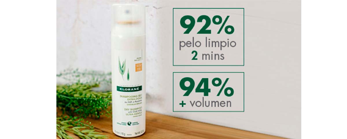 SHAMPOO SECO EXTRASUAVE A LA LECHE DE AVENA 150ML