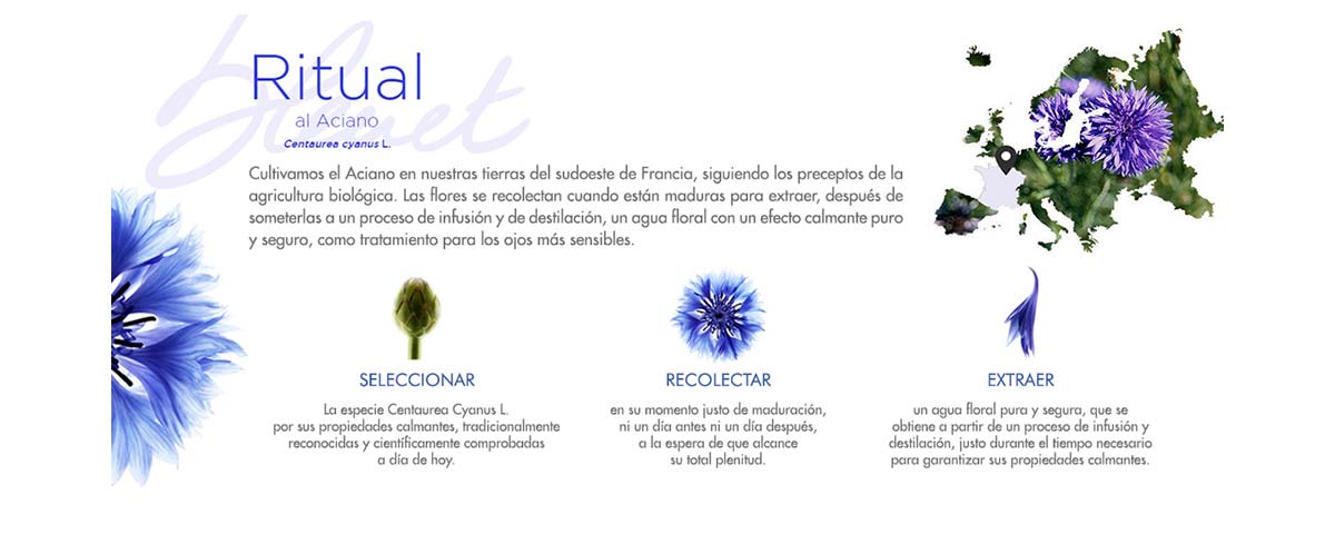 AGUA FLORAL DESMAQUILLANTE AL ACIANO ORGANICO 100ML