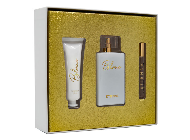 SET PERFUME ETIENNE BLANC MUJER EDP 100 ML+ PERFUMERO 10 ML + CREMA 50 GR - 1