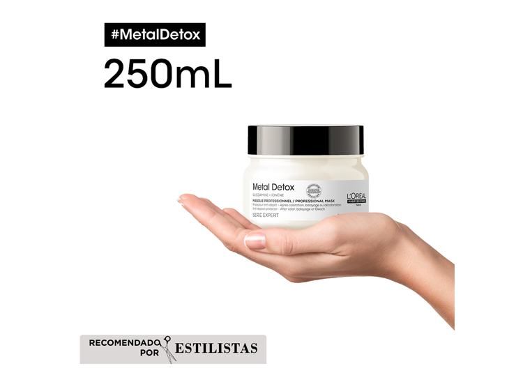 TRIO METAL DETOX ANTI-QUIEBRE CABELLO DAÑADO Y CON COLOR SHAMPOO 300 ML + MÁSCARA 250 ML + ACEITE 50 ML - 7