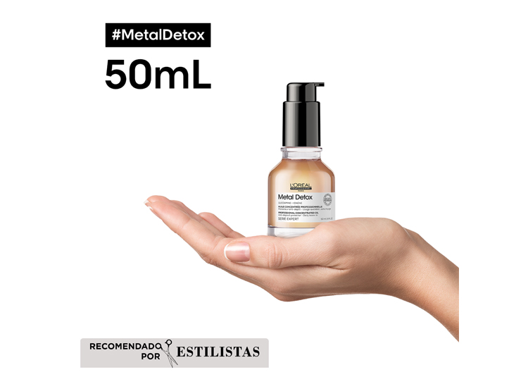 TRIO METAL DETOX ANTI-QUIEBRE CABELLO DAÑADO Y CON COLOR SHAMPOO 300 ML + MÁSCARA 250 ML + ACEITE 50 ML - 8