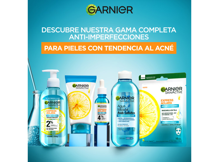 LIMPIADOR FACIAL GARNIER GEL ANTIIMPERFECCIONES EXPRESS ACLARA 200 ML - 6
