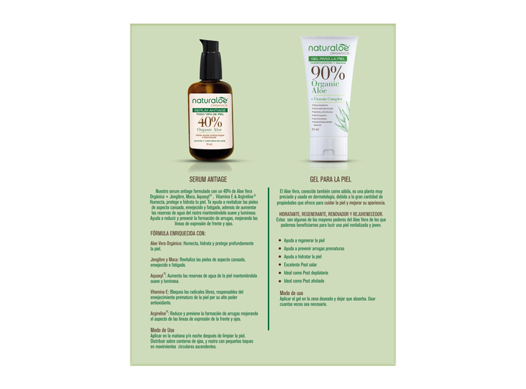 SET NATURALOE SERUM FACIAL 30 ML + GEL PIEL 50 ML - 3